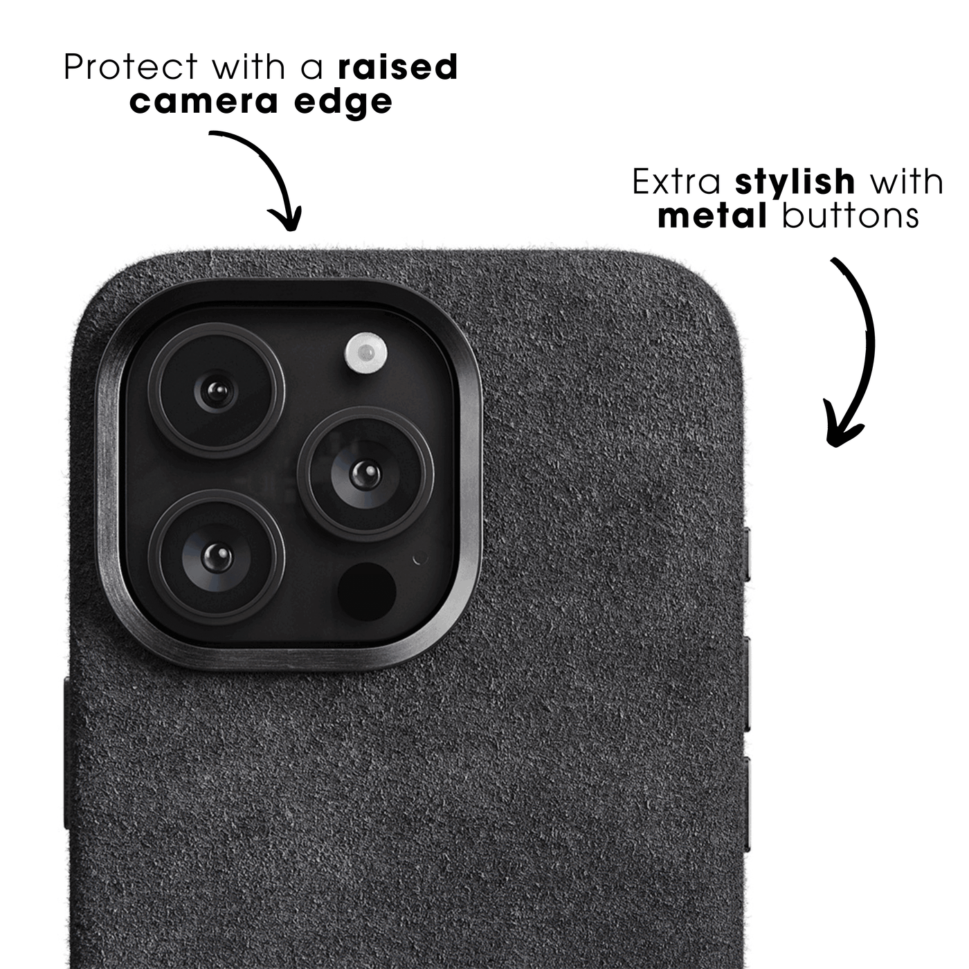 iPhone 16 Pro Max - Alcantara Case - Midnight Black