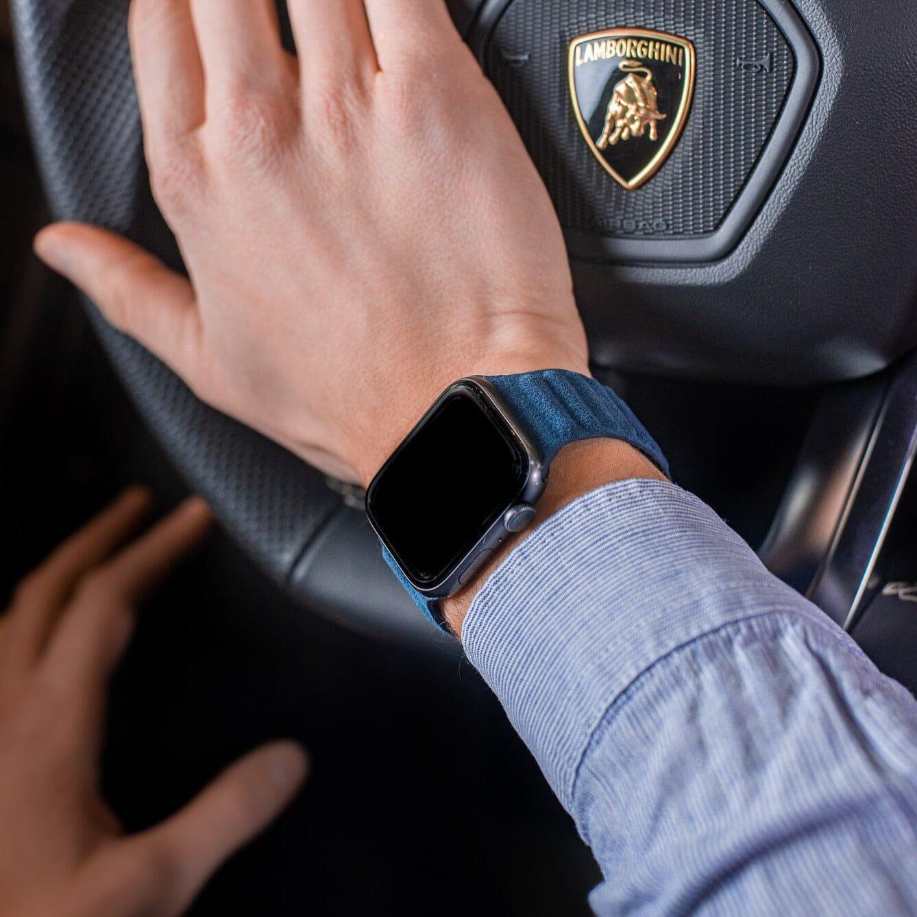 Alcantara Apple Watch Band - Deep Ocean