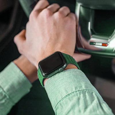 Alcantara Apple Watch Band - Eclipse Green