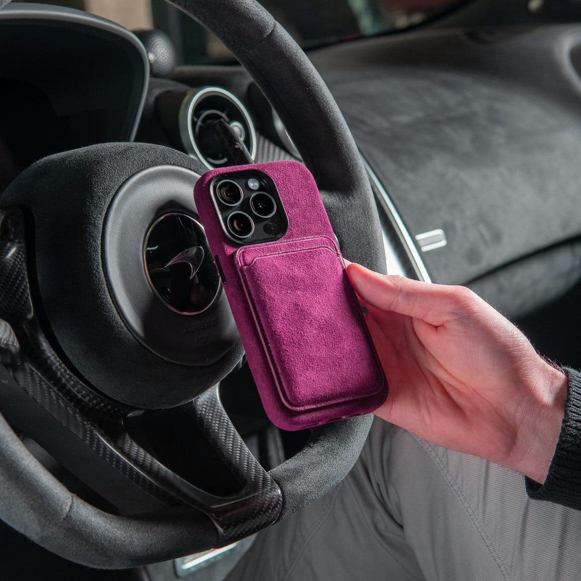 Alcantara MagSafe Wallet - Purple Haze