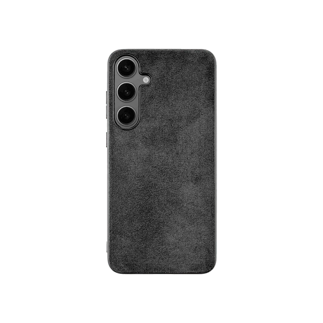 Samsung Galaxy S24 Plus - Alcantara Back Cover - Midnight Black