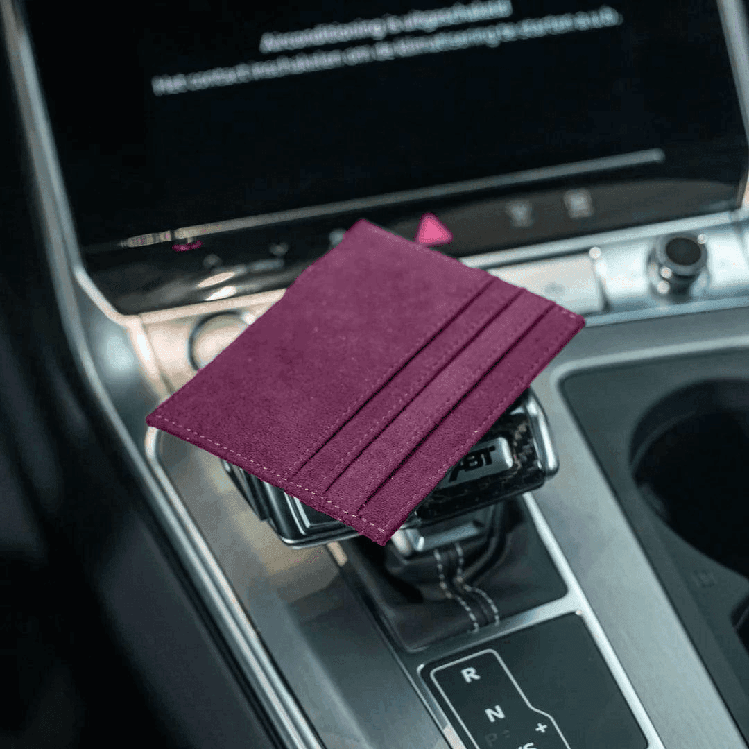Alcantara Card Wallet - Purple Haze