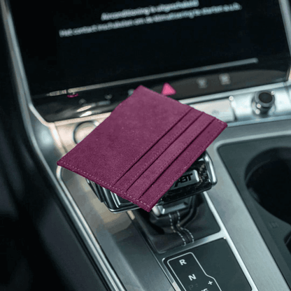 Alcantara Card Wallet - Purple Haze