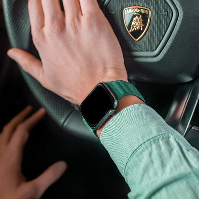 Alcantara Apple Watch Band - Eclipse Green