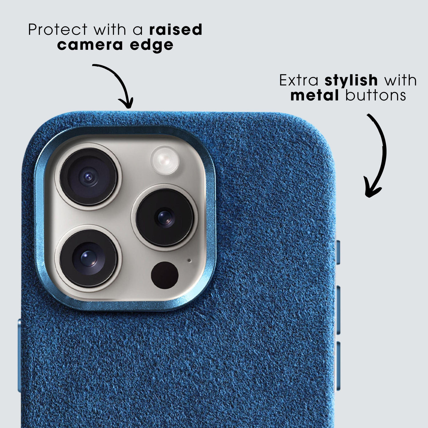 iPhone 15 Pro - Alcantara Case - Deep Ocean