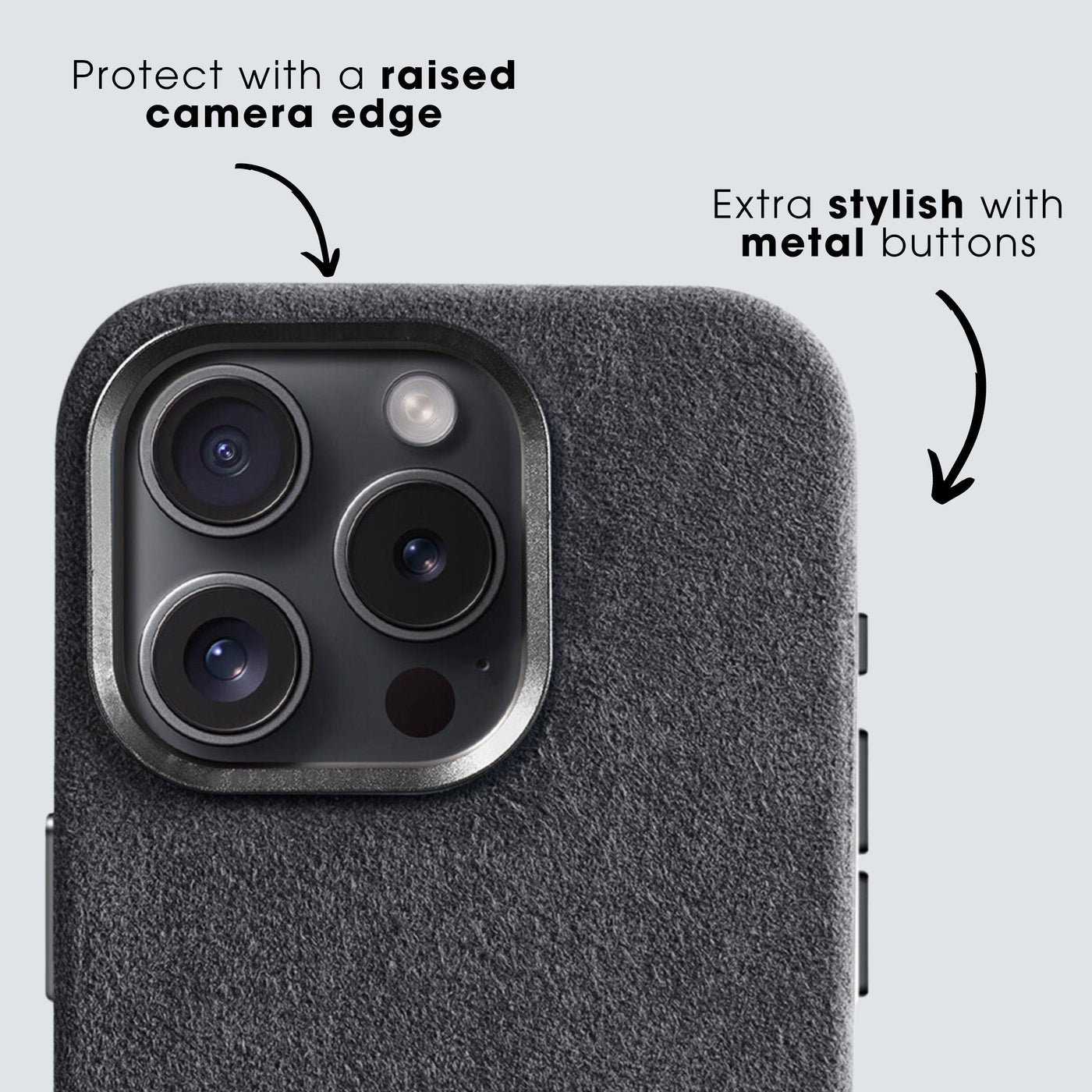 iPhone 15 Pro Max - Alcantara Case - Midnight Black