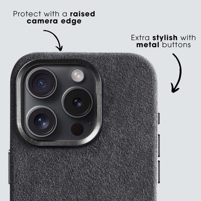 iPhone 15 Pro Max - Alcantara Case - Midnight Black
